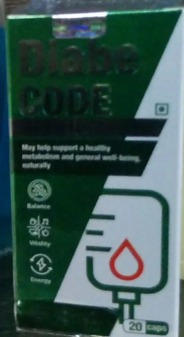 DiabeCode box on a glass table